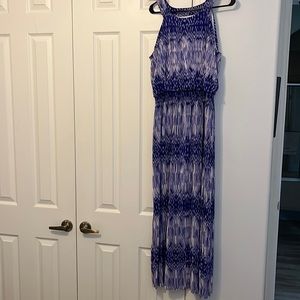 Chico’s size 2 women’s purple and cream dress with matching purple sweater